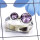 Amethyst cut G - SDR805-Round Shape Two Gemstone Made in 925 Silver Handmade Desi