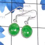 Canadian Green Jade B - BZE894-Plain 925 Silver with Beautiful CabCanadian Green Jade