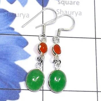 Canadian Green Jade B - BZE890-Canadian Green Jade with Genuine Gemstone 925 Silver Man Canadian Green Jade B - BZE890-Canadian Green Jade with Genuine Gemstone 925 Silver Man