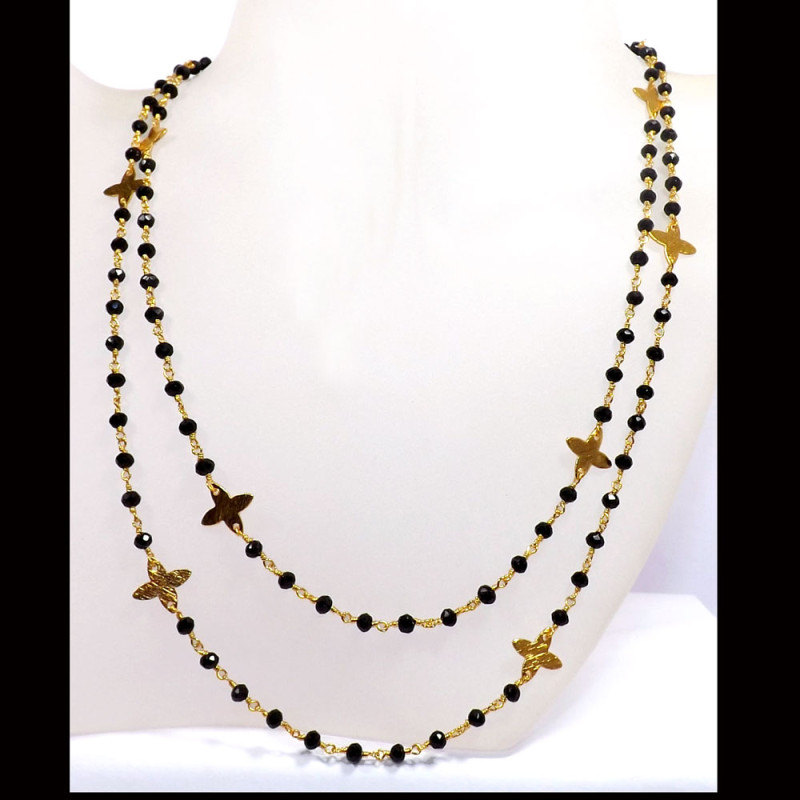 36 inch Black Hydro A - BDN969-Beautiful Design Brass Gold Plated Cut Hydro Beads Fancy 36 inch Black Hydro A - BDN969-Beautiful Design Brass Gold Plated Cut Hydro Beads Fancy