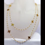 36 inch White Hydro B - BDN969-Beautiful Design Brass Gold Plated Cut Hydro Beads Fancy 