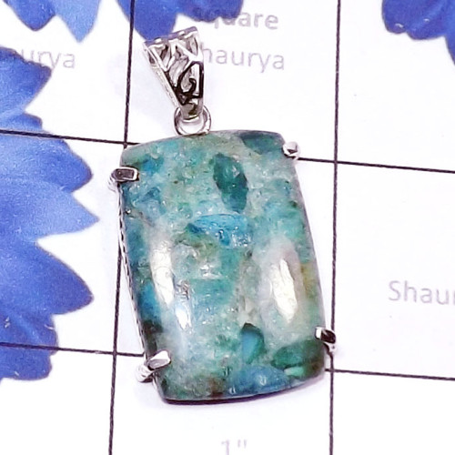 Mohave Apatite B - SSP995-Sterling 925 Silver Manufacturer Semiprecious Cab Gemston