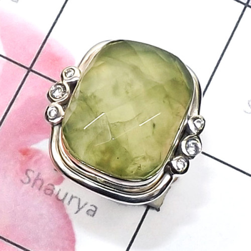 Prynite Cut A - RSS998-Semiprecious Cut n Cab Gemstone 925 Silver New Year Shaul