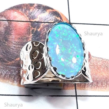 Sterling Opal H - RSS997-Sterling 925 Silver Genuine Cut n Cab Gemstone Handmade W Sterling Opal H - RSS997-Sterling 925 Silver Genuine Cut n Cab Gemstone Handmade W