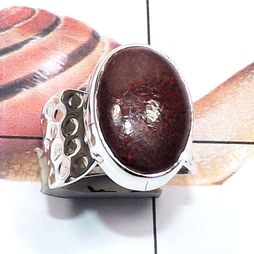 Dinosaur Bone A - RSS995-Sterling 925 Silver Semiprecious Gemstone Handmade Fancy