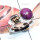 Purple Copper Turquoise F - STR966-Genuine Cut n Cab Gemstone Two Tone 925 Silver n Brass Ha