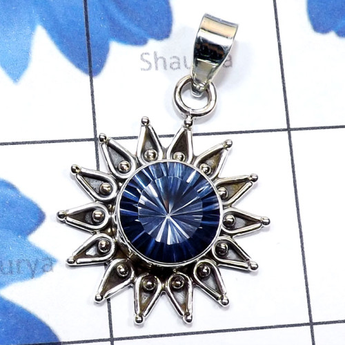 Blue Mystic D - SSP985-Semiprecious Gemstone Made in 925 Sterling Silver New Des Blue Mystic D - SSP985-Semiprecious Gemstone Made in 925 Sterling Silver New Des