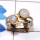 Rainbow Moonstone E - STR957-Semiprecious Cut Gemstone Lightweight Rhodium Plated 925