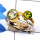 Green Amethyst O - STR957-Semiprecious Cut Gemstone Lightweight Rhodium Plated 925