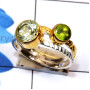 Green Amethyst O - STR957-Semiprecious Cut Gemstone Lightweight Rhodium Plated 925