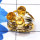 Citrine C - STR956-Semiprecious Three Gemstone Made in 925 Silver Gold Rhodi