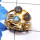 Labradorite Cab D - STR956-Semiprecious Three Gemstone Made in 925 Silver Gold Rhodi