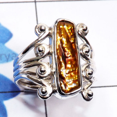 Biwa pearl G - SDR802-925 Silver Manufacturer Biwa Pearl Handmade Designer Ring
