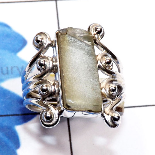 Crystal Rough H - SDR802-925 Silver Manufacturer Biwa Pearl Handmade Designer Ring
