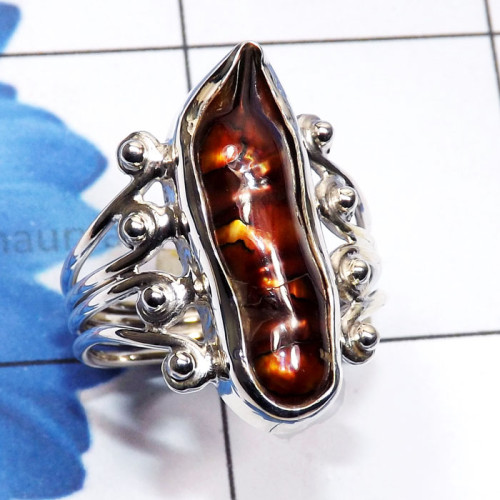 Biwa pearl O - SDR802-925 Silver Manufacturer Biwa Pearl Handmade Designer Ring