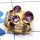 Amethyst Cut A - STR953-Two Tone Rhodium Plated 925 Sterling Silver Cut n Cab Gem