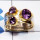 Amethyst Cut F - STR953-Two Tone Rhodium Plated 925 Sterling Silver Cut n Cab Gem