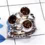 Smokey Cut B - SDR796-Sterling 925 Silver Genuine Cut n Cab Gemstone Handmade R