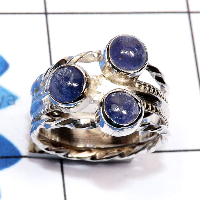 Tanzanite Cab O - SDR796-Sterling 925 Silver Genuine Cut n Cab Gemstone Handmade R Tanzanite Cab O - SDR796-Sterling 925 Silver Genuine Cut n Cab Gemstone Handmade R