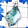 Larimar Rough B - SDP864-Larimar Rough n Azurite Druzy Made in 925 Silver Drilled
