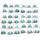 20Pcs Larimar Wholesale Combo Lot O - WSL996 Genuine Larimar Soli 925 Sterling Silver Ring Lot  Ring Size - 5to 9US