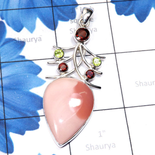 Pink Opal D - SSP967-Wave Jasper, Pyrite Dendritic, Black Coral, Vivianite, Pi