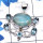 Aragonite Blue n Blue Topaz B - SSP966-Brecciated Mookaite, Vasonite, Blue Aragonite, Septarian