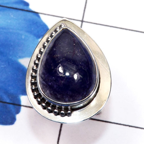 Iolite Cab G - SDR788-Sterling 925 Silver Manufacturer Genuine Gemstone Handmad