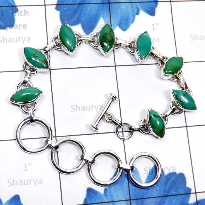 Tibet Turquoise C - SPB918-Tibet Turquoise with Semiprecious Gemstone Sterling 925 S