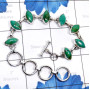 Tibet Turquoise C - SPB918-Tibet Turquoise with Semiprecious Gemstone Sterling 925 S