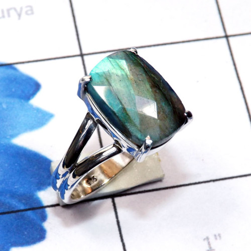 Labradorite Cut B - SPR967-Genuine Cut n Cab Gemstone Sterling 925 Silver Handmade P Labradorite Cut B - SPR967-Genuine Cut n Cab Gemstone Sterling 925 Silver Handmade P
