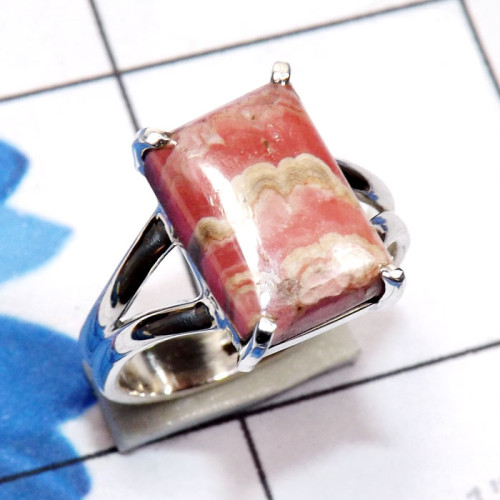 Rodochrosite D - SPR967-Genuine Cut n Cab Gemstone Sterling 925 Silver Handmade P Rodochrosite D - SPR967-Genuine Cut n Cab Gemstone Sterling 925 Silver Handmade P