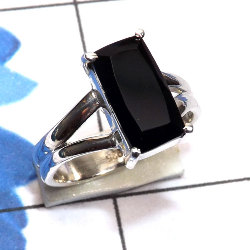 Black Onyx Cut E - SPR967-Genuine Cut n Cab Gemstone Sterling 925 Silver Handmade P Black Onyx Cut E - SPR967-Genuine Cut n Cab Gemstone Sterling 925 Silver Handmade P