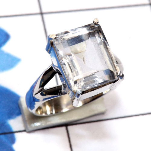 Crystal F - SPR967-Genuine Cut n Cab Gemstone Sterling 925 Silver Handmade P Crystal F - SPR967-Genuine Cut n Cab Gemstone Sterling 925 Silver Handmade P
