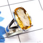 Citrine Cut O - SPR967-Genuine Cut n Cab Gemstone Sterling 925 Silver Handmade P