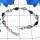 Blue Topaz n Iolite A - SPB916-Blue Topaz with Rainbow Cut, Iolite, Kynite, 925 Silver M