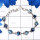 Blue Topaz n Kynite C - SPB916-Blue Topaz with Rainbow Cut, Iolite, Kynite, 925 Silver M