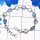Blue Topaz n Rainbow Cut O - SPB916-Blue Topaz with Rainbow Cut, Iolite, Kynite, 925 Silver M