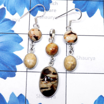2 Pcs Peanut Wood Fossil Coral D - SPW997-Peanut Wood, Ethiopian Opal, Turtella Jasper 925 Silver E 2 Pcs Peanut Wood Fossil Coral D - SPW997-Peanut Wood, Ethiopian Opal, Turtella Jasper 925 Silver E