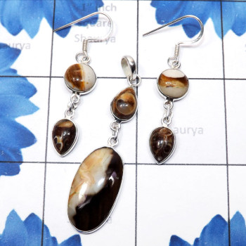 2 Pcs Peanut Wood, Turtella Jasper O - SPW997-Peanut Wood, Ethiopian Opal, Turtella Jasper 925 Silver E 2 Pcs Peanut Wood, Turtella Jasper O - SPW997-Peanut Wood, Ethiopian Opal, Turtella Jasper 925 Silver E