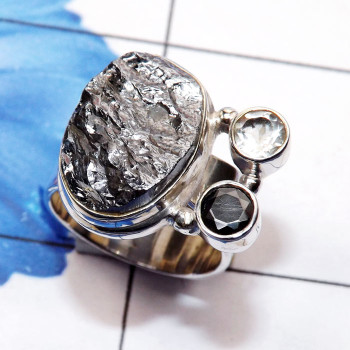 Silicon Druzy, Hematite H - SCO999-Silicon Druzy with Other Semiprecious Gemstone Made in 92