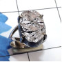 Silicon Druzy B - SCO997-Silicon Druzy with Solid 925 Silver Prong Setting Ring
