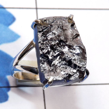 Silicon Druzy E - SCO997-Silicon Druzy with Solid 925 Silver Prong Setting Ring