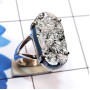 Silicon Druzy G - SCO997-Silicon Druzy with Solid 925 Silver Prong Setting Ring