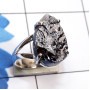 Silicon Druzy H - SCO997-Silicon Druzy with Solid 925 Silver Prong Setting Ring