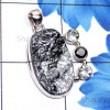 Silicon Druzy, Hematite B - SCO996-Silicon Druzy with Other Genuine Gemstone 925 Silver Hand