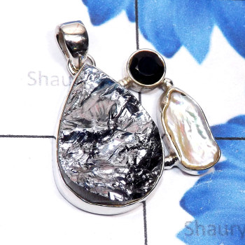 Silicon Druzy D - SCO996-Silicon Druzy with Other Genuine Gemstone 925 Silver Hand