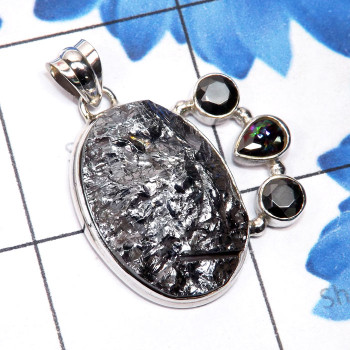 Silicon Druzy, Mystic E - SCO996-Silicon Druzy with Other Genuine Gemstone 925 Silver Hand
