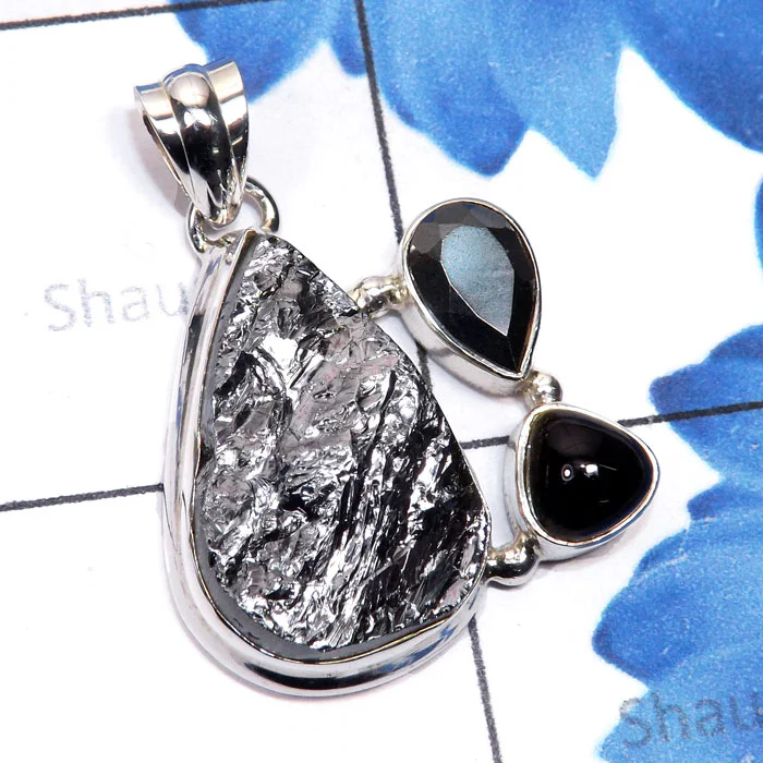 Silicon Druzy, Hematite O - SCO996-Silicon Druzy with Other Genuine Gemstone 925 Silver Hand Silicon Druzy, Hematite O - SCO996-Silicon Druzy with Other Genuine Gemstone 925 Silver Hand