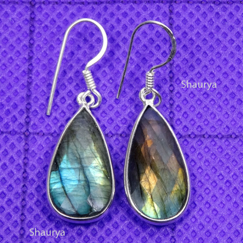 Labradorite Cut C - BZE887-Genuine Cab Gemstone 925 Silver Bezel Setting Beautiful E Labradorite Cut C - BZE887-Genuine Cab Gemstone 925 Silver Bezel Setting Beautiful E